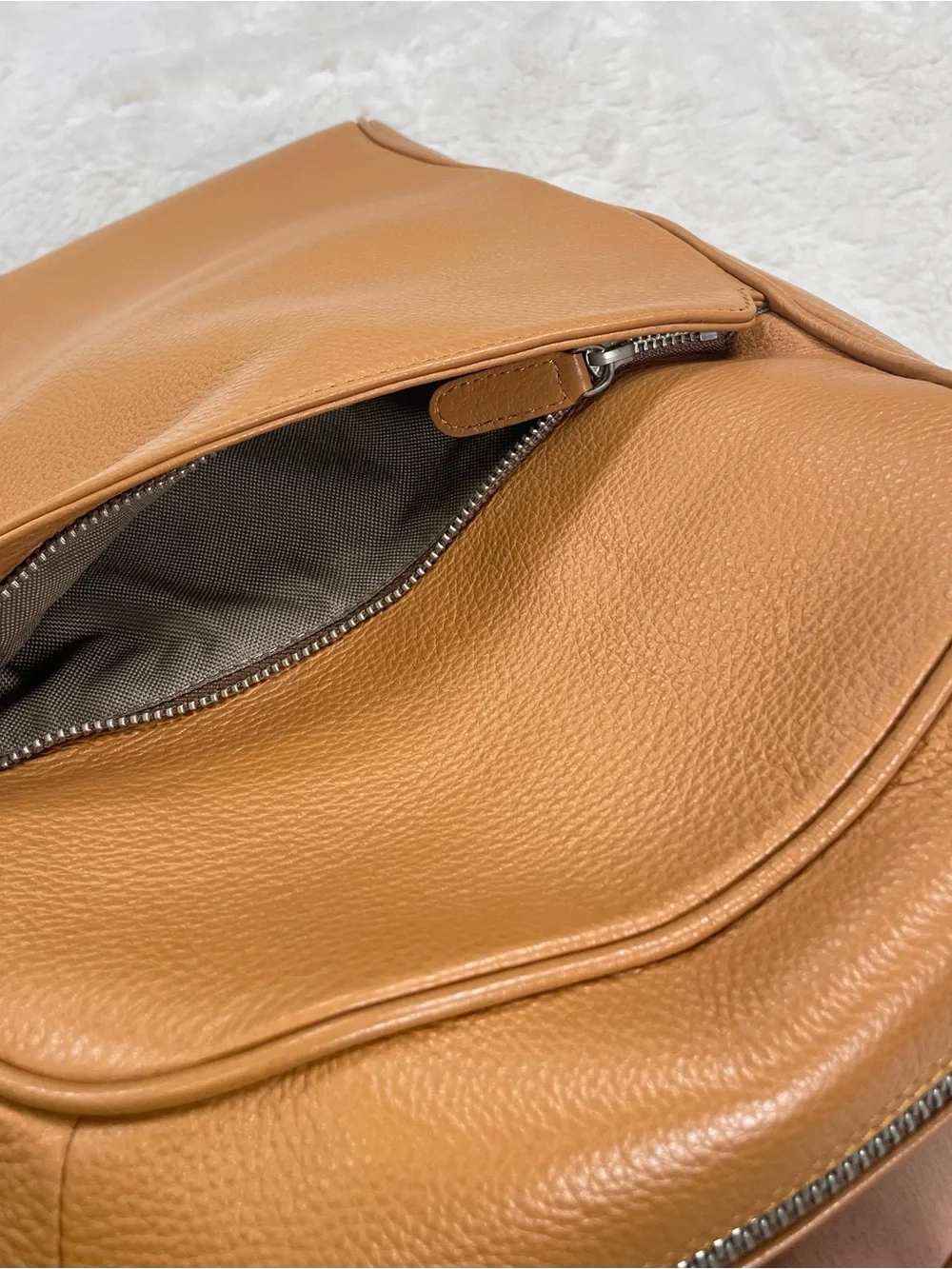 MARUSE Italy Full Grain Leather Laptop Backpack - Like New with Dust Bag